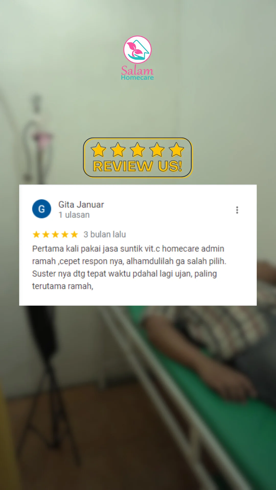 Suntik Infus Vitamin C & Neurobion di Rumah Salam Homecare Home
